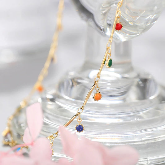 Candy Color Tassel Necklace Aesthetic Choker Neck