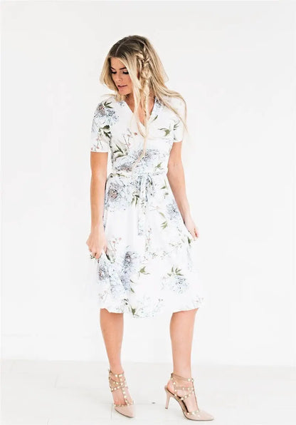 Floral V-Neck Empire Sundress