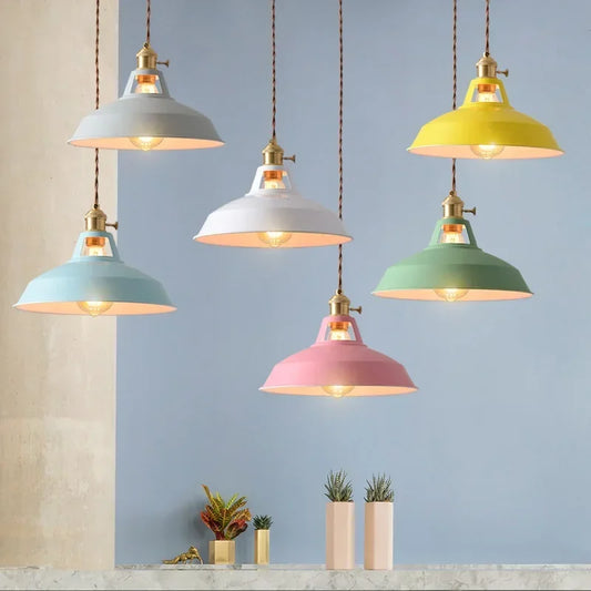 Retro Industrial Colorful Restaurant Kitchen Home Ceiling Lamps