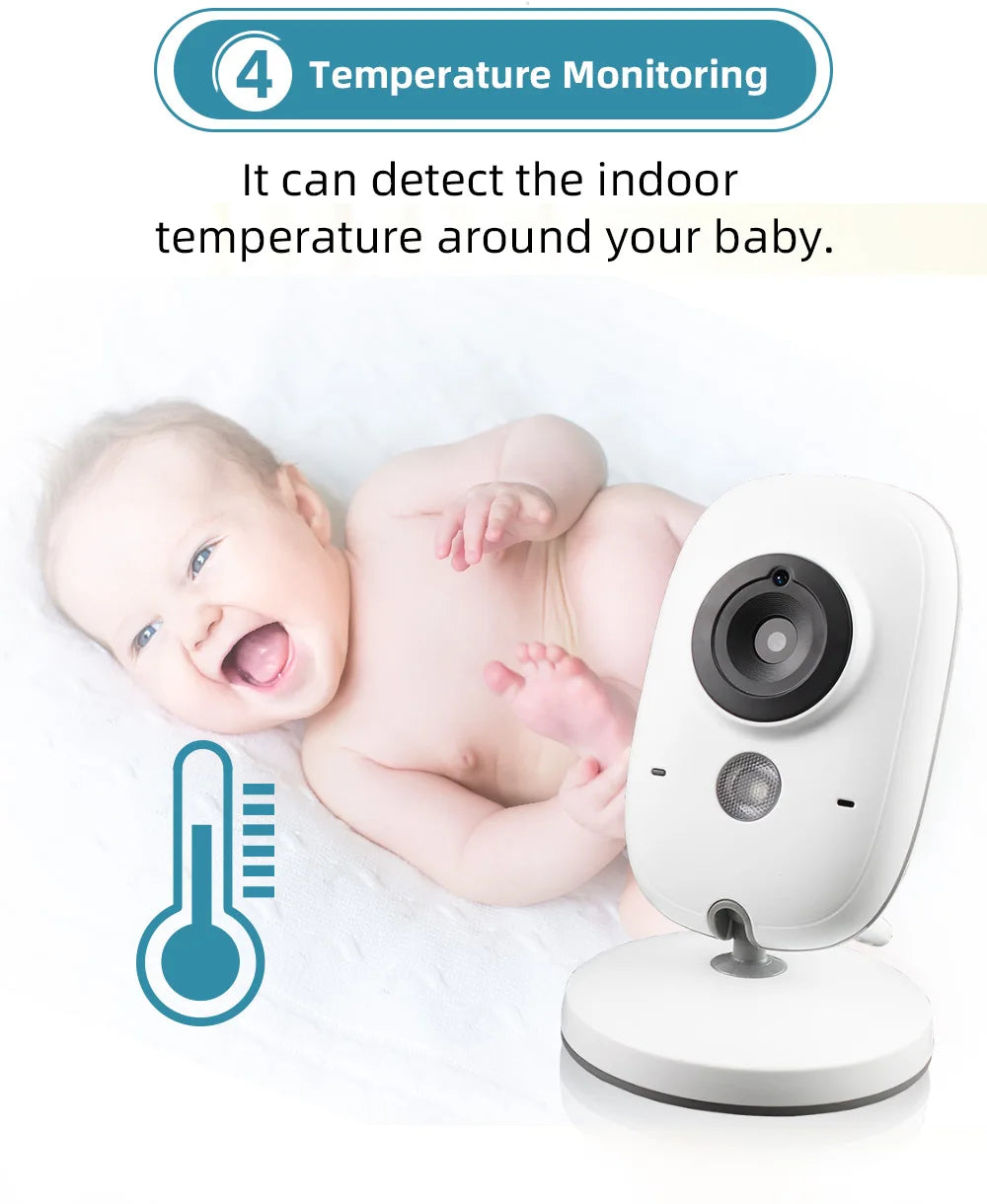 3.2 Inch Wireless Video Baby Monitor Auto Night Vision
