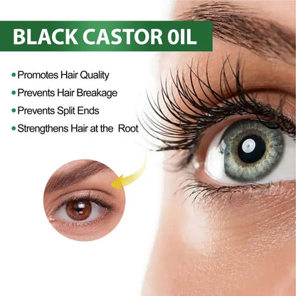 Black Castor Oil Hair Growth Jamaican Scalp Dense Hair Strengthening Hair
