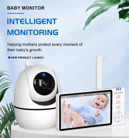 5.0 Inch Video Baby Monitor With Pan Tilt Camera