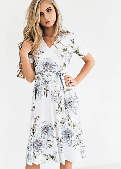 Floral V-Neck Empire Sundress