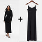 Chic Soft Lady Hollowing Sweater Dresses