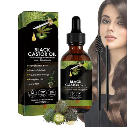 Black Castor Oil Hair Growth Jamaican Scalp Dense Hair Strengthening Hair