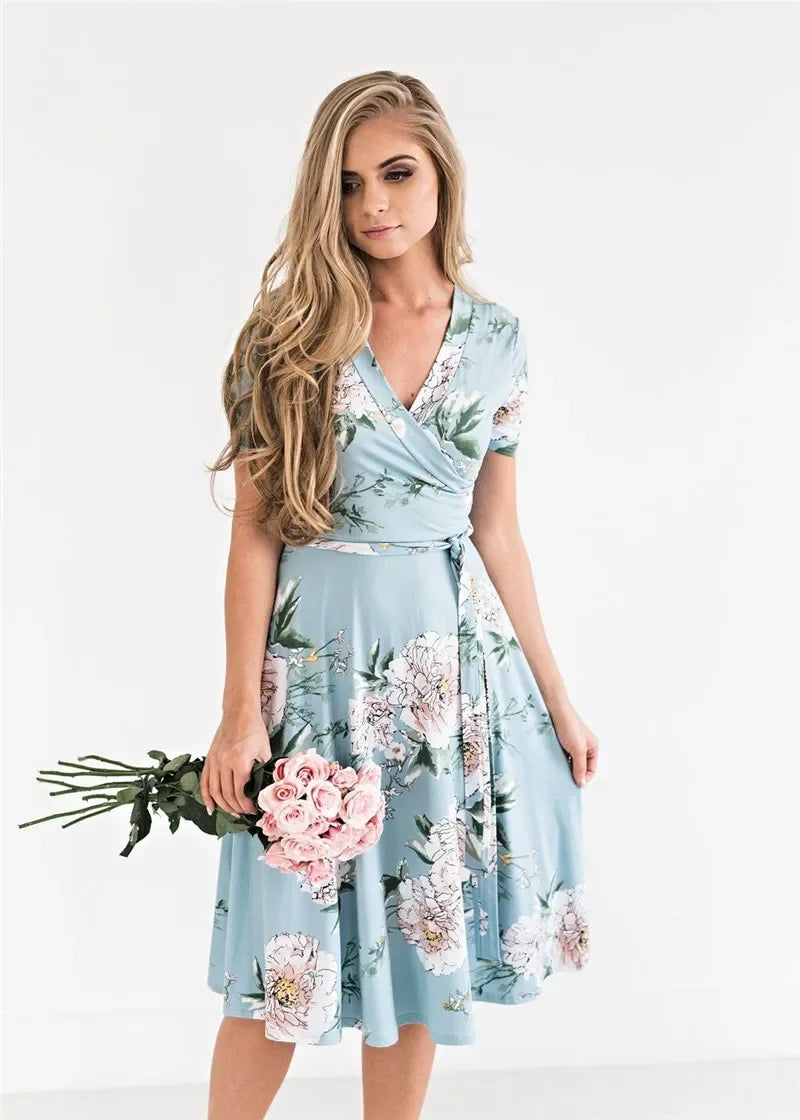 Floral V-Neck Empire Sundress