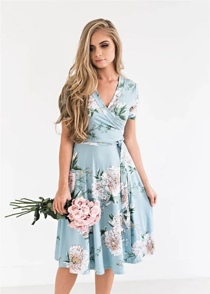 Floral V-Neck Empire Sundress