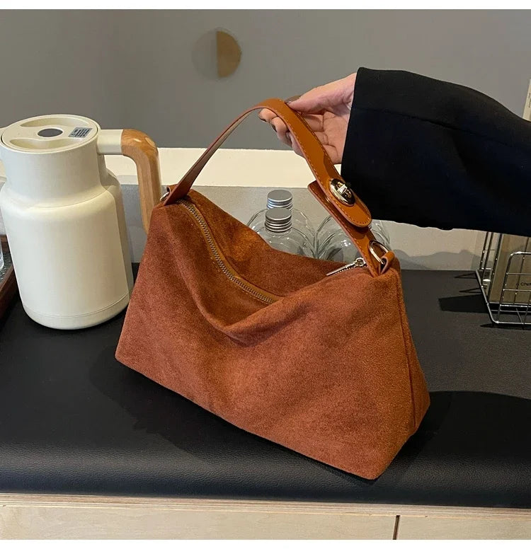 Textured Retro Frosted Shoulder Bag