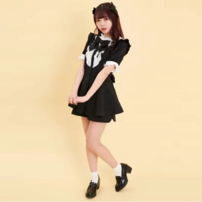 Gothic Y2k Lolita Plaid Rhinestone Bow Dress