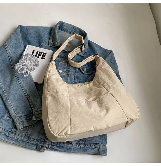Soft Cloth Spring Casual Style Big Handbag