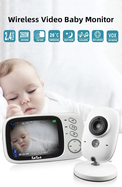 3.2 Inch Wireless Video Baby Monitor Auto Night Vision