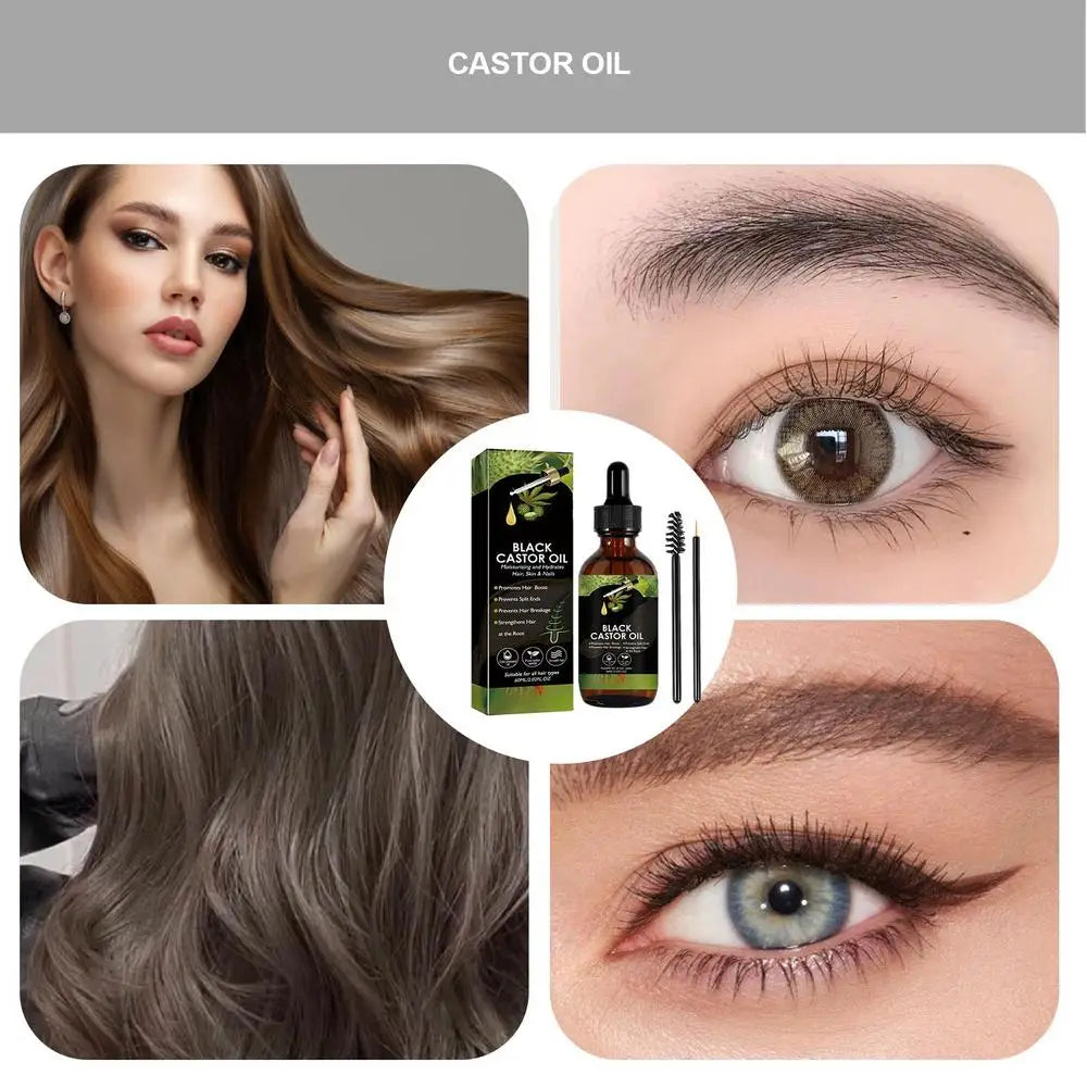Black Castor Oil Hair Growth Jamaican Scalp Dense Hair Strengthening Hair