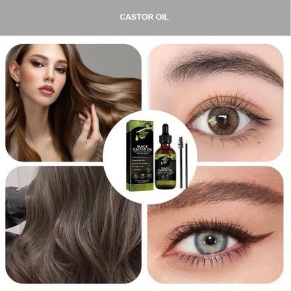 Black Castor Oil Hair Growth Jamaican Scalp Dense Hair Strengthening Hair