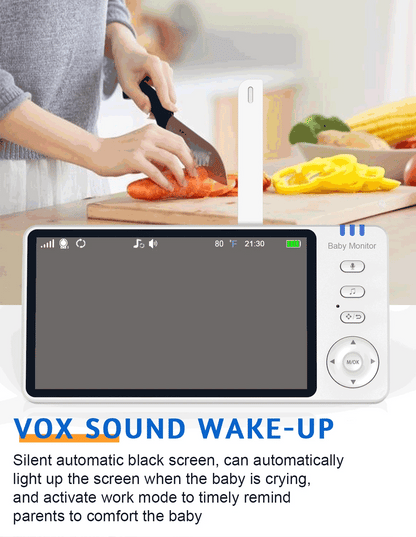 5.0 Inch Video Baby Monitor With Pan Tilt Camera