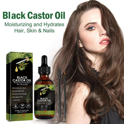 Black Castor Oil Hair Growth Jamaican Scalp Dense Hair Strengthening Hair