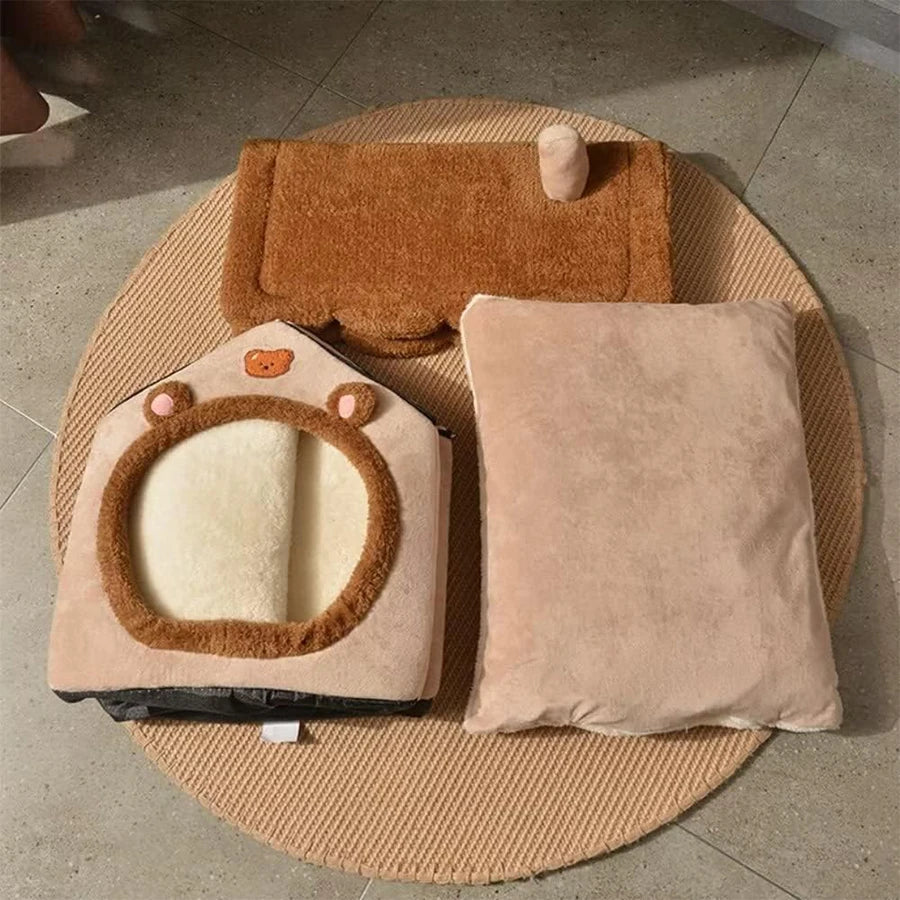 Foldable Pet House Removable Washable Cat House