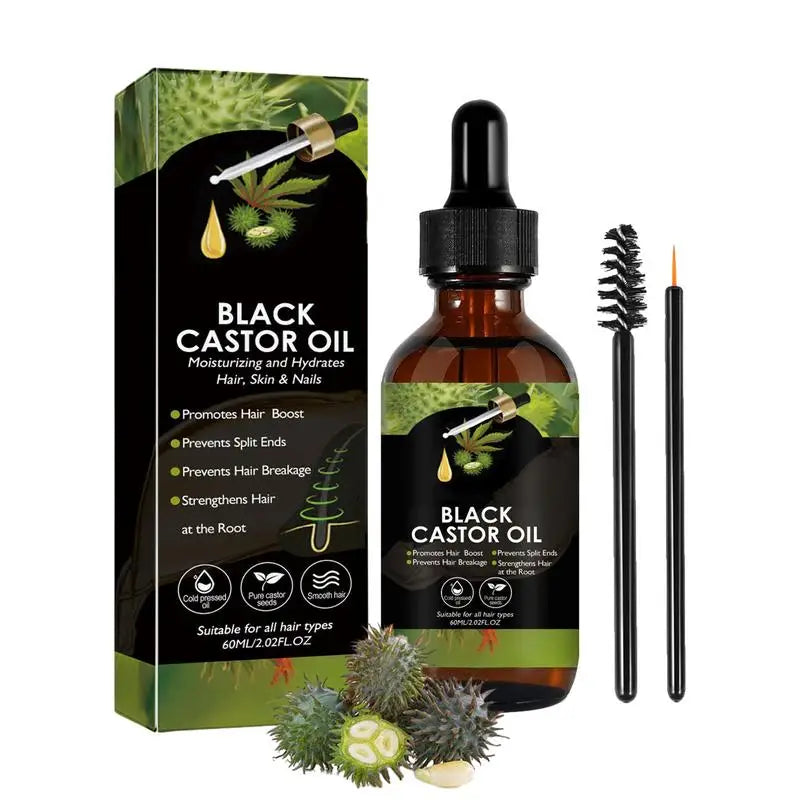 Black Castor Oil Hair Growth Jamaican Scalp Dense Hair Strengthening Hair