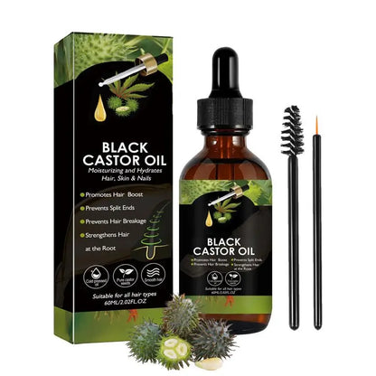 Black Castor Oil Hair Growth Jamaican Scalp Dense Hair Strengthening Hair