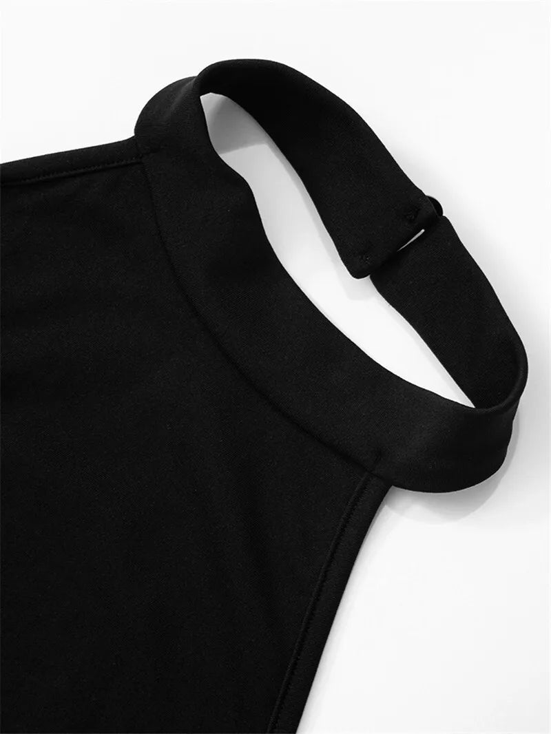 Halter Backless Gown Elegant Sleeveless Pleated Long Dress