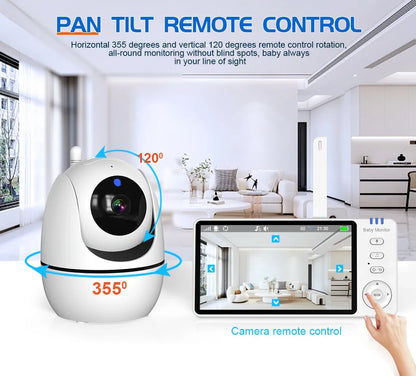 5.0 Inch Video Baby Monitor With Pan Tilt Camera