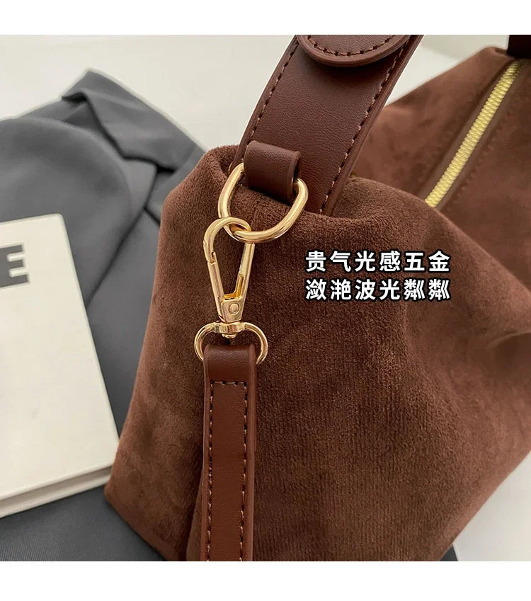 Textured Retro Frosted Shoulder Bag
