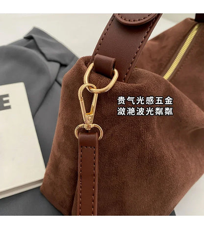 Textured Retro Frosted Shoulder Bag