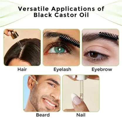 Black Castor Oil Hair Growth Jamaican Scalp Dense Hair Strengthening Hair