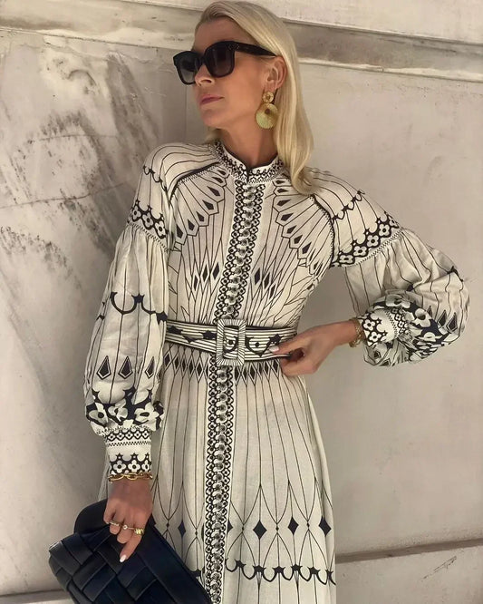Belted Buckle Party Dress