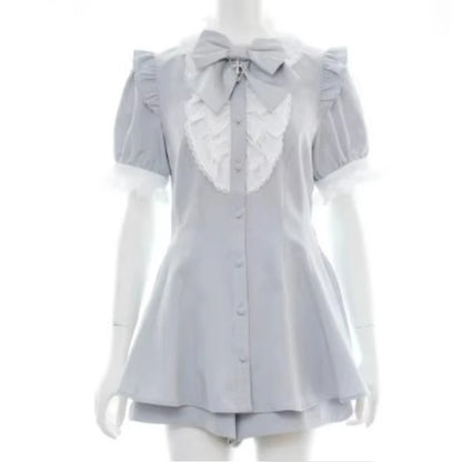 Gothic Y2k Lolita Plaid Rhinestone Bow Dress