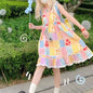 Cute Dress Bandage Patchwork Lace Contrast