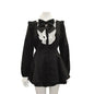 Gothic Y2k Lolita Plaid Rhinestone Bow Dress
