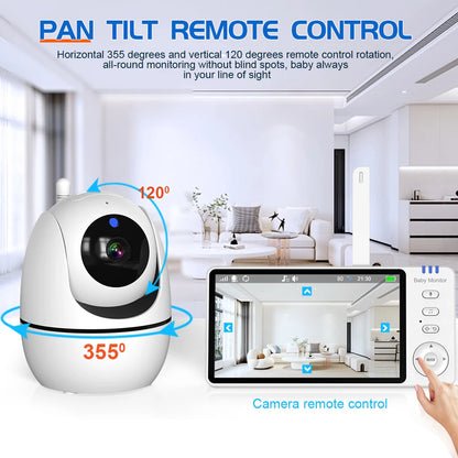 5.0 Inch Video Baby Monitor With Pan Tilt Camera