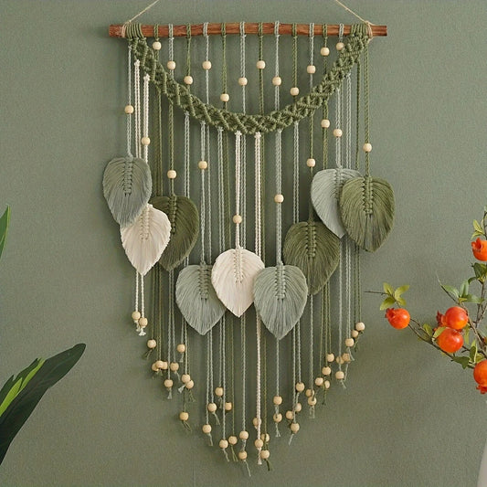Macrame Leaf Wall Hanging Tapestry