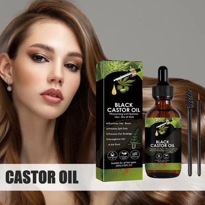 Black Castor Oil Hair Growth Jamaican Scalp Dense Hair Strengthening Hair